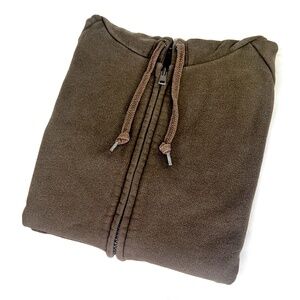Club Monaco Brown Sleeveless Hooded Sweatshirt